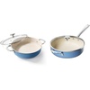 image:imageRedchef Stock Pot and Saute Pan with Lid Non Toxic Ceramic Cooking Pan Chef Pan Dishwasher amp Oven Safe PFAS PFOA amp PTFE FreeBlue