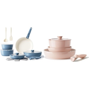 image:imageRedchef 21pcs Ceramic Pots and Pans Set Non Stick Nonstick Kitchen Cookware Set with Detachable Handle Non Toxic PFAS PFOA amp PTFE Free RV Ceramic Cookware Set for Camping DishwasherOven Safe
