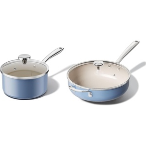 image:imageRedchef 25QT Small Nonstick Ceramic5QT Deep Frying Pan with Helper Handle amp Lid Non Toxic Ceramic Cooking Pan Chef Pan Dishwasher amp Oven Safe PFAS PFOA amp PTFE FreeBlue