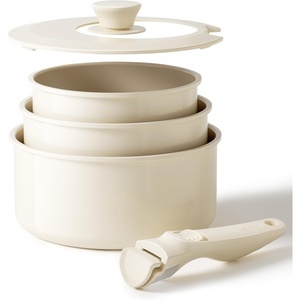 image:imageRedchef 3Pcs Sauce Pan Pot Set with Lid  Detachable Handles