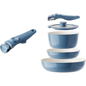 image:imageRedchef 6pcsCeramic Cookware Set Removable Handle Pots And Pans Non Stick Rv Cookware Set Non Toxic Pots And Pans Set No PFAS amp PTFE amp PFOA Detachable Pots And Pans Dishwasher amp Oven Safe Blue