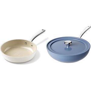 image:imageRedchef 95 Ceramic Nonstick Frying Pan 11 Ceramic Deep Saute Pan with Lid Stay Cool Handle Non Toxic Cooking Skillet Kitchen Induction Dishwasher Safe PFOA amp PFAS Free