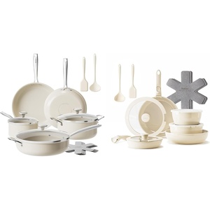 image:imageRedchef Ceramic Nonstick Cookware Set30pcs Pots and Pans Set Non StickInduction Cookware with Stainless Steel HandleNon Toxic Kitchen Cooking SetDishwasher amp Oven SafePFAS PFOA amp PTFE Free