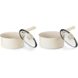 image:imageRedchef Ceramic Nonstick Saucepan with Lid Small Cooking Pot Non Toxic Sauce Pans for Kitchen Cool Handle PFAS Free Compatible with All Cooktops White 253QT