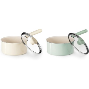 image:imageRedchef Ceramic Nonstick Saucepan with Lid Small Cooking Pot Non Toxic Sauce Pans for Kitchen Cool Handle PFAS Free Compatible with All Cooktops White 15QT Green 25QT