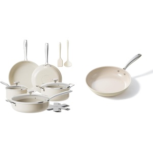 image:imageRedchef Ceramic Pots and Pans Set Non Stick 15Pcs Kitchen Cookware Sets Ceramic Non Stick Egg Pans Nonstick Frying Pan Skillet 8 Inch Cooking Pan Non Toxic PFAS PFOA amp PTFE Free