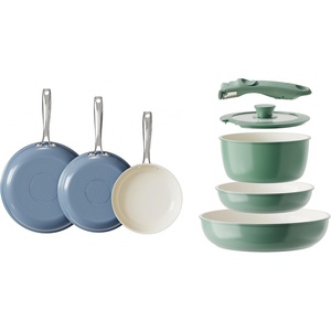 image:imageRedchef Ceramic Pots and Pans Set Non Stick Nonstick Kitchen Cookware Sets Non Toxic Pots and Pans Set Non Stick PFAS PFOA amp PTFE Free Nonstick Frying Pans Set Ceramic Pan Skillet RV Cookware