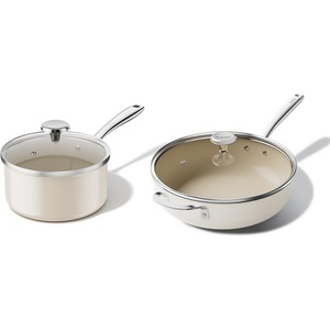 image:imageRedchef Ceramic Saucepan 25QT Nonstick Deep Frying Pan 5QT StayCool Handle amp Lid Non Toxic Ceramic Cooking Pan Dishwasher amp Oven Safe PFAS PFOA amp PTFE Free