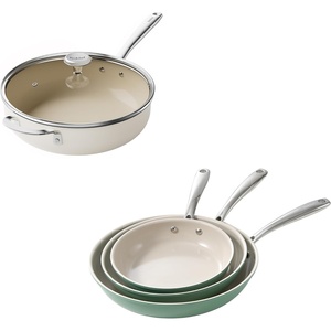 image:imageRedchef Ceramic Saute Pan with Lid Nonstick Deep Frying Pan 5QT Jumbo Cooker with Helper Handle amp Lid Non Toxic Ceramic Cooking Pan Chef Pan Dishwasher amp Oven Safe PFAS PFOA amp PTFE Free with 3PC