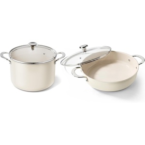 image:imageRedchef Ceramic Stock Pot with Lid Nonstick Soup amp Pasta Pot for All Stoves Even Heating StayCool Handles OvenDishwasher Safe PFOA amp PFAS Free Beige