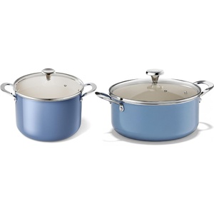 image:imageRedchef Ceramic Stock Pot with Lid Nonstick Soup amp Pasta Pot for Family Cooking Even Heating StayCool Handles InductionOvenDishwasher Safe PFOA amp PFAS Free Blue
