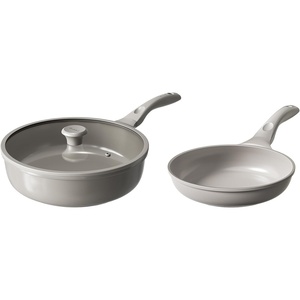 image:imageRedchef Deep Ceramic Frying Pan with Lid 52Qt1295 Frying panNonstick Saute Pan Cookware All Cooktop Compatibility StayCool Handles PFOA Free Healthy Coating Tempered Glass Cover Even He