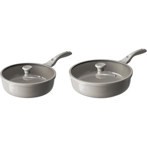 image:imageRedchef Deep Ceramic Frying Pan with Lid Nonstick Saute Pan Cookware All Cooktop Compatibility StayCool Handles PFOA Free Healthy Coating Tempered Glass Cover Even Heat Grey