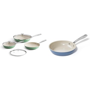 image:imageRedchef Nonstick 7Piece Fry Pan Set 8 95 and 11 Inch Frying Pans with Tempered Glass Lids StayCool Handles Dishwasher amp Oven Safe Induction Safe Compatible with All Cooktops