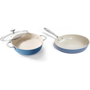 image:imageRedchef Stock Pot and Frying Pan Skillet All Stovetops Gas Electric amp Induction DishwasherOven Safe PFASFree Blue