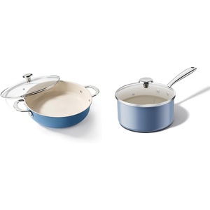 image:imageRedchef Stock Pot and Saute Pan with Lid Even Heating Stay Cool Handle OvenDishwasher Safe PFAS Free Blue