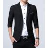 imageINVACHI Casual Blazer for Men Lightweight Slim Fit Suit Blazer Two Buttons Black Dress Jacket with Notched CollarBlack