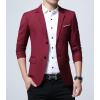 imageINVACHI Casual Blazer for Men Lightweight Slim Fit Suit Blazer Two Buttons Black Dress Jacket with Notched CollarWine Red