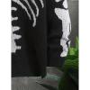 imageINVACHI Mens Skeleton Cardigan VNeck Goth Sweater for Men Oversized Outwear Knitted CoatBlack