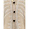 imageINVACHI Mens Skeleton Cardigan VNeck Goth Sweater for Men Oversized Outwear Knitted CoatKhaki