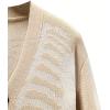imageINVACHI Mens Skeleton Cardigan VNeck Goth Sweater for Men Oversized Outwear Knitted CoatKhaki