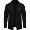 imageINVACHI Mens Lightweight Cardigan Sweater Casual VNeck Button Down Sweater with PocketsBlack