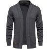 imageINVACHI Mens Lightweight Cardigan Sweater Casual VNeck Button Down Sweater with PocketsGrey