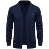 imageINVACHI Mens Lightweight Cardigan Sweater Casual VNeck Button Down Sweater with PocketsNavy Blue