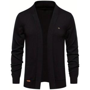 imageINVACHI Mens Lightweight Cardigan Sweater Casual VNeck Button Down Sweater with PocketsBlack