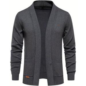 imageINVACHI Mens Lightweight Cardigan Sweater Casual VNeck Button Down Sweater with PocketsGrey