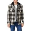 imageINVACHI Flannel Jackets for Men Long Sleeve Plaid Shirt Jacket Fleece Lined Winter Coat with Detachable HoodCoffee01