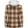 imageINVACHI Flannel Jackets for Men Long Sleeve Plaid Shirt Jacket Fleece Lined Winter Coat with Detachable HoodYellow01