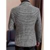 imageINVACHI Mens Black and White Tweed Blazer Slim Fit Houndstooth Blazer Men Casual Business Suit Jacket for MenBlack