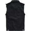 imageINVACHI Mens Casual Lapel Denim Vest Vintage Sleeveless Jeans Vest Slim Fit JacketBlack