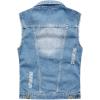 imageINVACHI Mens Casual Lapel Denim Vest Vintage Sleeveless Jeans Vest Slim Fit JacketLight Blue