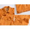 imageINVACHI Mens Casual Lapel Denim Vest Vintage Sleeveless Jeans Vest Slim Fit JacketOrange