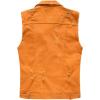 imageINVACHI Mens Casual Lapel Denim Vest Vintage Sleeveless Jeans Vest Slim Fit JacketOrange
