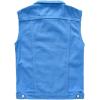 imageINVACHI Mens Casual Lapel Denim Vest Vintage Sleeveless Jeans Vest Slim Fit JacketSky Blue