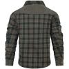 imageINVACHI Mens Corduroy Plaid Shacket Mens Casual Shirt Jacket Cotton Flannel Jacket for Men01green