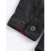 imageINVACHI Mens Corduroy Plaid Shacket Mens Casual Shirt Jacket Cotton Flannel Jacket for MenBlack