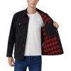 imageINVACHI Mens Corduroy Plaid Shacket Mens Casual Shirt Jacket Cotton Flannel Jacket for MenBlack