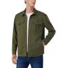 imageINVACHI Mens Corduroy Plaid Shacket Mens Casual Shirt Jacket Cotton Flannel Jacket for MenGreen