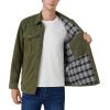 imageINVACHI Mens Corduroy Plaid Shacket Mens Casual Shirt Jacket Cotton Flannel Jacket for MenGreen
