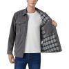 imageINVACHI Mens Corduroy Plaid Shacket Mens Casual Shirt Jacket Cotton Flannel Jacket for MenGrey
