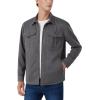 imageINVACHI Mens Corduroy Plaid Shacket Mens Casual Shirt Jacket Cotton Flannel Jacket for MenGrey