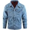 imageINVACHI Mens Denim Shirt Jacket Plaid Flannel Lined Shacket Casual Lightweight Trucker Cargo CoatLight Blue
