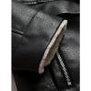 imageINVACHI Mens Faux Fur Leather Trench Coat Winter Warm Fleece Lining Jacket with LapelBlack