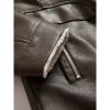 imageINVACHI Mens Faux Fur Leather Trench Coat Winter Warm Fleece Lining Jacket with LapelBrown