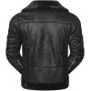 imageINVACHI Mens Faux Leather Fleece Jacket Sherpa Lined Warm Jacket FallampampWinter Trucker Jacket with Fur Notched LapelBlack