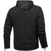 imageINVACHI Mens Faux Leather Jacket Fleece Lining Motorcycle Jacket Waterproof Windproof PU Bomber Jacket HoodedNewblack